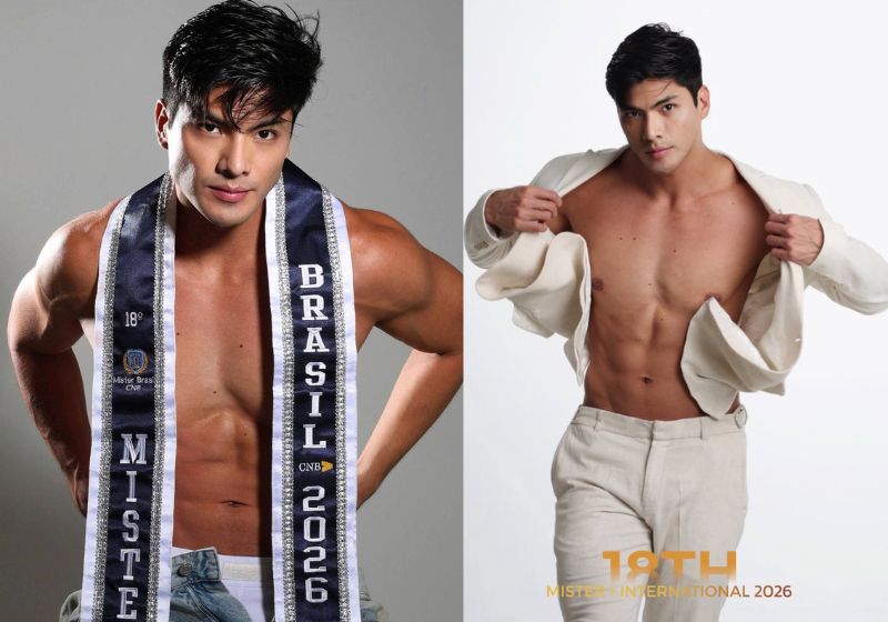 O brasileiro Eduardo Castillo, que disputa o Mister International 2026, é modelo, advogado, empresário. tem ascendência peruana, japonesa, indígena e portuguesa. - Fotos: reprodução/ Instagram/ @edugcastillo