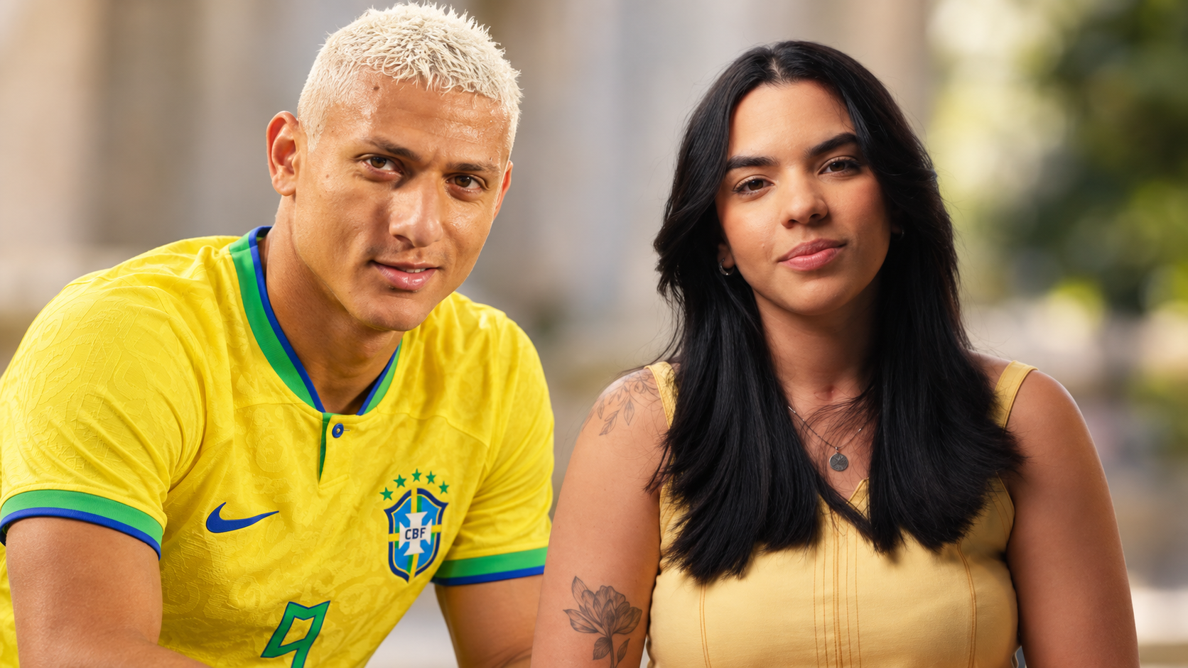 Richarlison e a jovem Letícia Maria Carvalho. - Fotos: reprodução/ Instagram