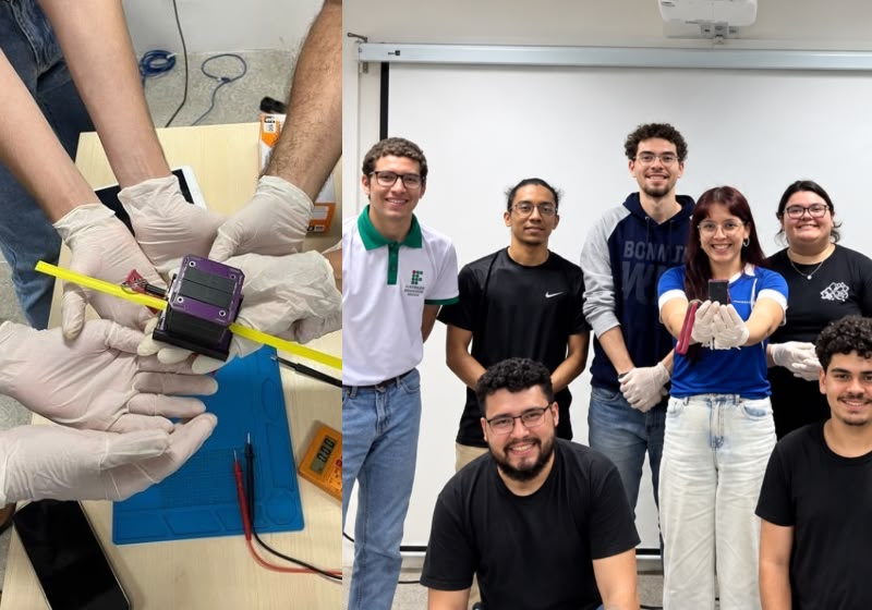 Estudantes de Sorocaba (SP) e Fortaleza (CE) participaram da montagem, programação e definição das missões dos satélites. - Fotos: Divulgação/Ideia Space