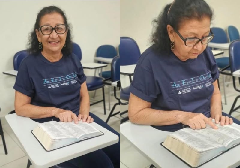 Vanda da Silva Cezário, de 81 anos, está aprendendo a ler em Goiânia e já sonha em continuar os estudos para ser advogada ou juíza. Foto: Arquivo pessoal/Vanda da Silva