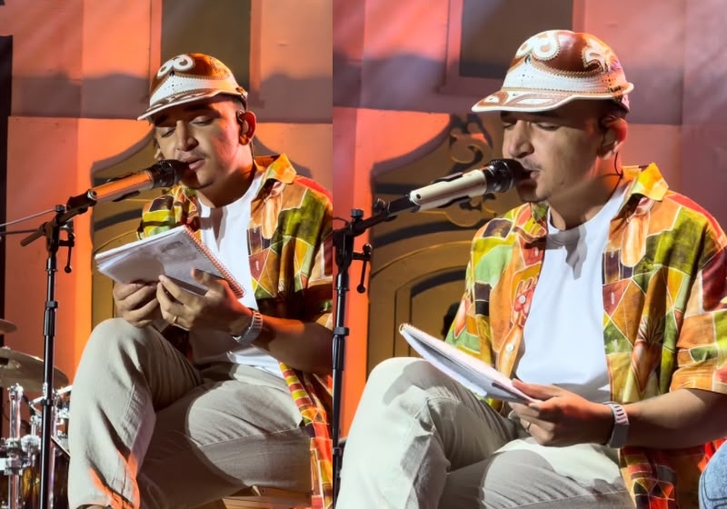 João Gomes leu carta durante show em Londrina (PR) e falou sobre educação, saúde, democracia e respeito às diferenças. Foto: Reprodução Instagram/@joaogomescantor
