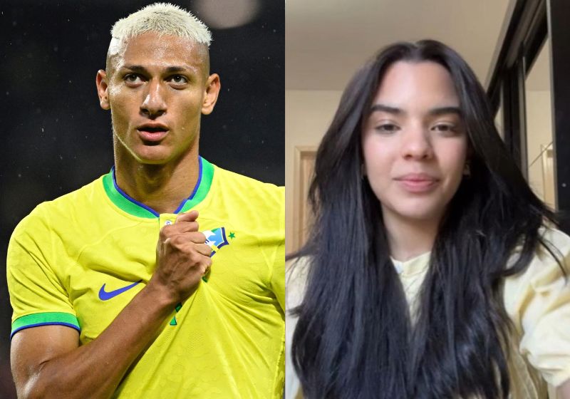 Richarlison ganha o título de cidadão paraibano após doar R$ 200 mil e ajudar a jovem Letícia Maria Carvalho a comprar próteses e seguir a reabilitação após o acidente com ônibus.- Fotos: reprodução/ Damien MEYER / AFP/ Instagram