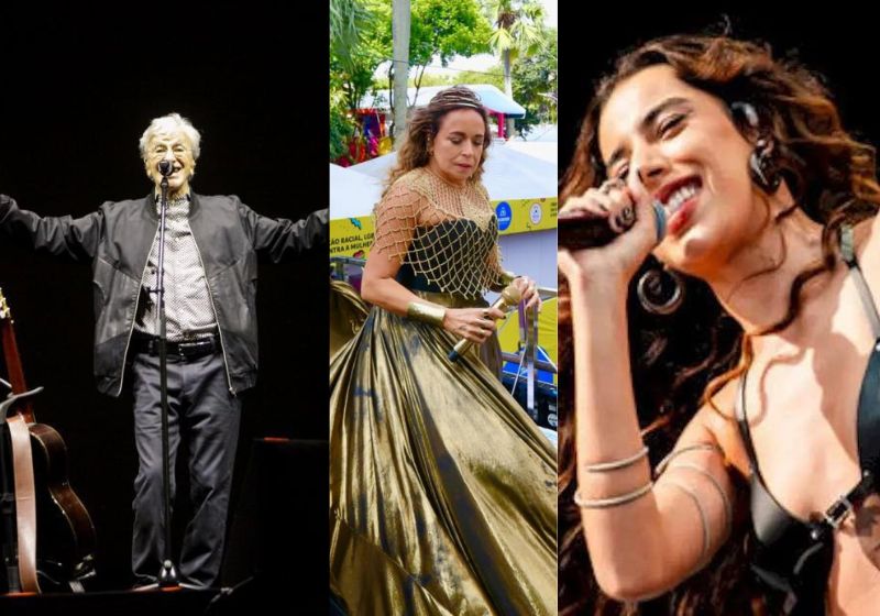 Caetano Veloso, Daniela Mercury e Marina Sena estão entre os artistas que participam dos atos pró-Lula neste domingo, com shows, passeatas e carreatas em várias cidades do Brasil - Fotos: reprodução/ Instagram