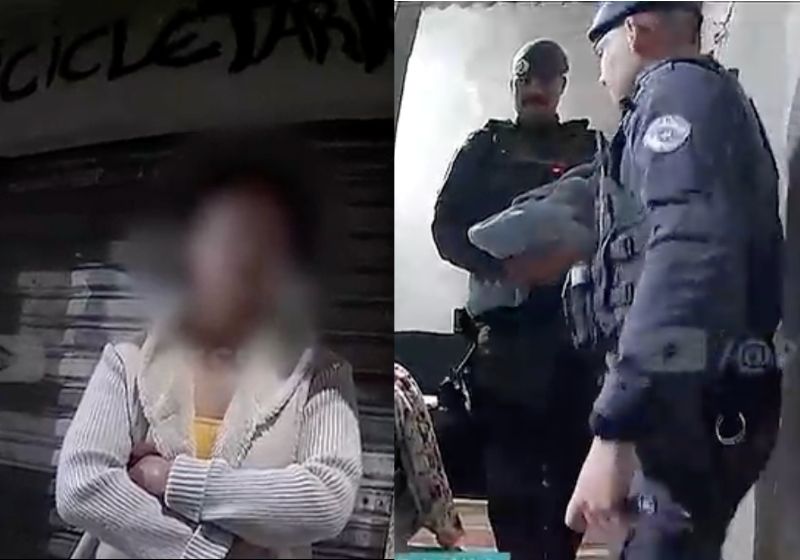 PM salva mulher que fez ‘pedido de pizza’ ao 190 para denunciar violência doméstica em São Bernardo do Campo (SP). Policiais encontraram o bebê sozinho e o pai foi preso. - Fotos: reprodução/PMESP