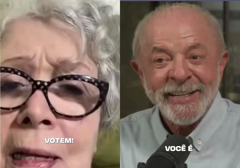 A atriz Ângela Leal, de 79 anos, apareceu na Live do presidente Lula ao lado da filha Leandra Leal e revelou que adiou uma operação importante para votar no domingo. - Foto: reprodução/ Exercito do Lula /Youtube