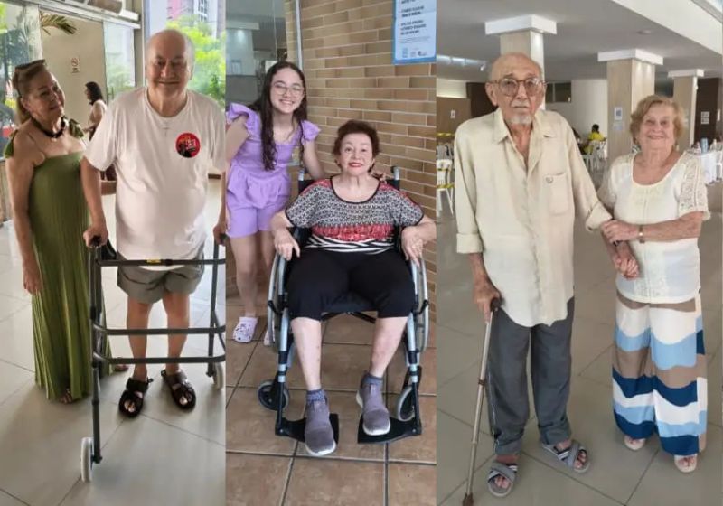 De cadeira de rodas, com andador ou acompanhados da família, idosos de até 95 anos deram um show de democracia neste domingo e foram votar no segundo turno das eleições presidenciais. Fotos: Paloma Vargas/ Diário do Nordeste