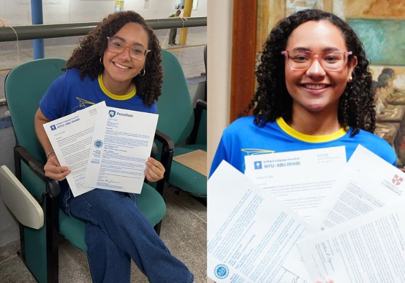 Rute Conceição, filha de faxineira, passa em Harvard e mais 3 universidades. Ela tem 17 anos e é aluna de escola pública de Fortaleza, no Ceará. - Fotos: divulgação/ Seduc-CE
