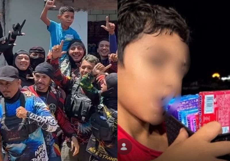Matheus dos Bombons, de 9 anos, é órfão, autista e vende doces para ajudar a avó que cuida dele em Fortaleza (CE). Depois de humilhado pela blogueira, ele recebeu o presentes e carinho de motoclistas. - Fotos: reprodução/ Instagram