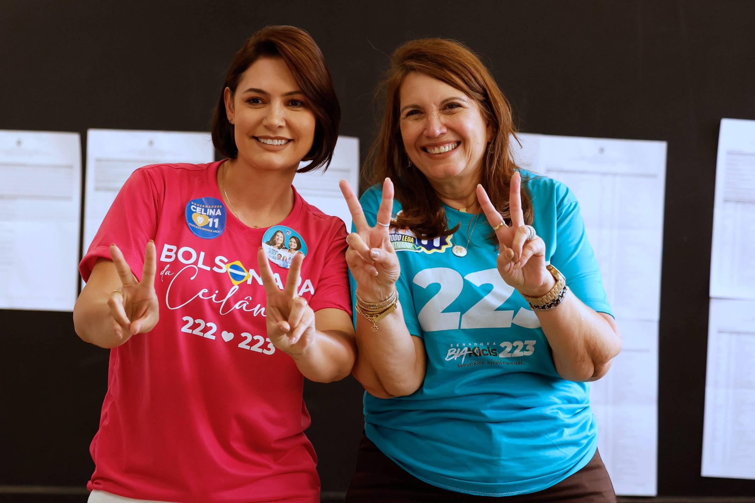 O DF elegeu duas mulheres para o Senado: Michelle Bolsonaro e Bia Kicis - Fotos: divulgação/ Instagram